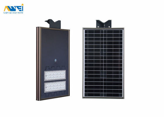 IP67 همه در یک چراغ خورشیدی LED 30W باتری لیتیوم 12V 15AH AW-SOST005 برای روشنایی خیابانی